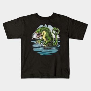 Dangerous lake monster Kids T-Shirt